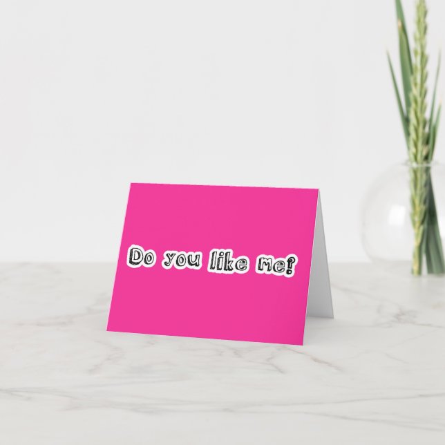 Do You Like Me? Check Yes or No. Card + Envelope (Front)