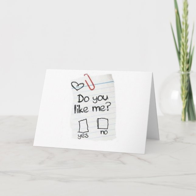 DO YOU "LIKE ME?" I LOVE MY BEST FRIEND "YOU!" HOLIDAY CARD (Front)