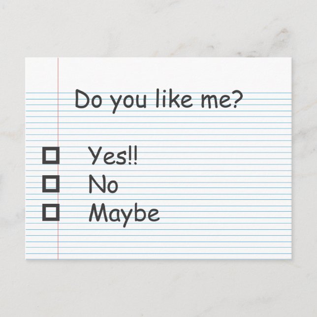 Do you like me? postcard (Front)