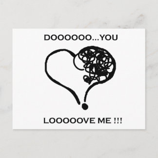 Do you? Love me! Postcard