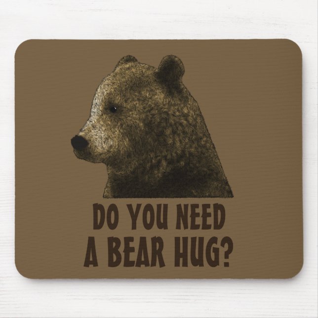 Do You Need A Bear Hug Gay Bear Mouse Mat (Front)