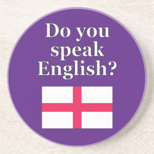 "Do you speak English?" in English. Flag Coaster
