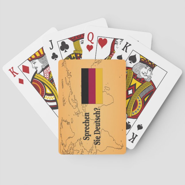 Do you speak German? in German. Flag bf Playing Cards (Back)