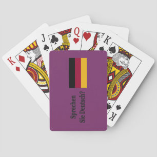 Do you speak German? in German. Flag bf Playing Cards