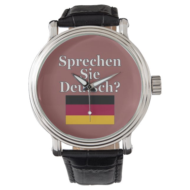 Do you speak German? in German. Flag Watch (Front)