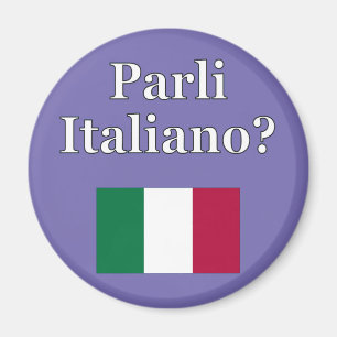 Do you speak Italian? in Italian. Flag Magnet