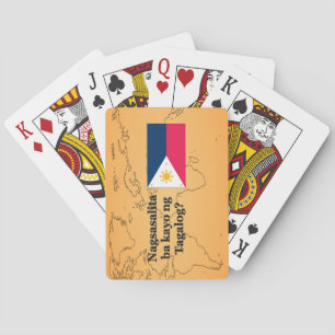 Do you speak Tagalog? in Tagalog. Flag bf Playing Cards