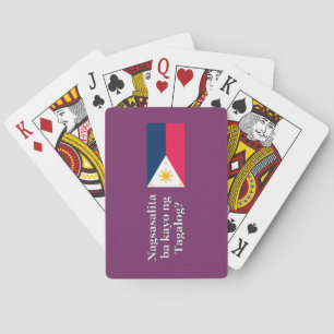 Do you speak Tagalog? in Tagalog. Flag wf Playing Cards