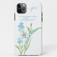 Do you Suppose Shes a Wildflower Blue Monogram