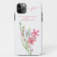 Do you Suppose Shes a Wildflower Pink Monogram