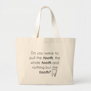 Do you swear? large tote bag