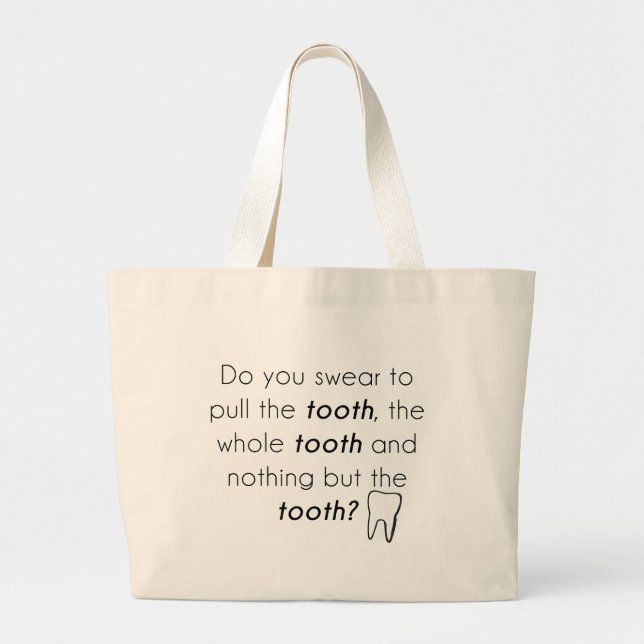 Do you swear? large tote bag (Front)