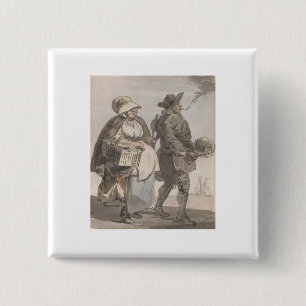 Do You Want any Spoons - Paul Sandby - c1759 15 Cm Square Badge