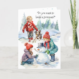 Do you want to build a Snowman? Thank You Card