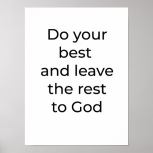 Do your best and leave the rest to God Poster
