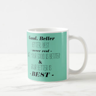 Do Your Best - Aqua with Black Typography Coffee Mug