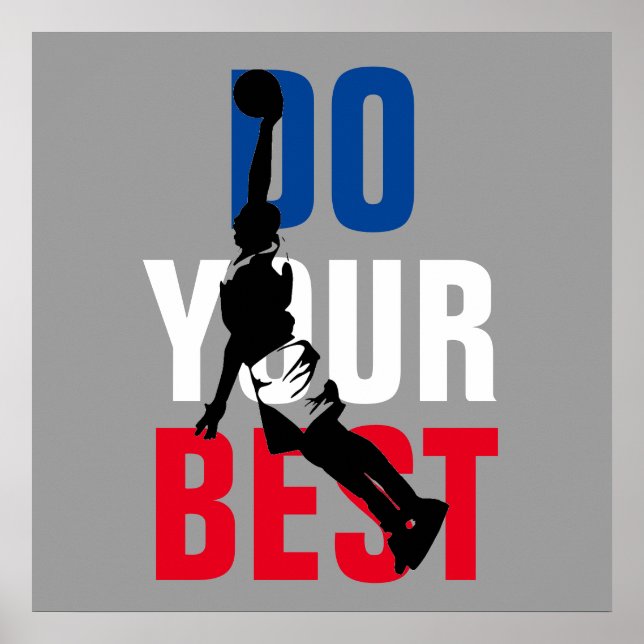 Do Your Best Basketball Inspirational Poster (Front)