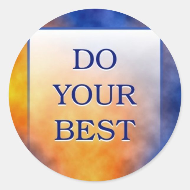 DO YOUR BEST CLASSIC ROUND STICKER (Front)