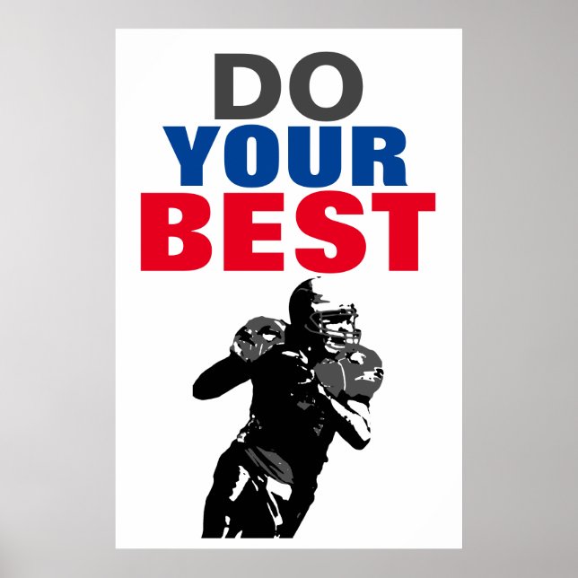 Do Your Best Football Inspirational Poster (Front)
