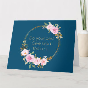 Do Your Best Give God The Rest – Christian Women Thank You Card
