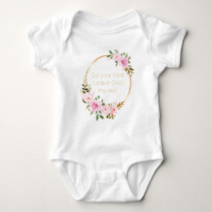 Do Your Best Leave God The Rest – Christian Women Baby Bodysuit