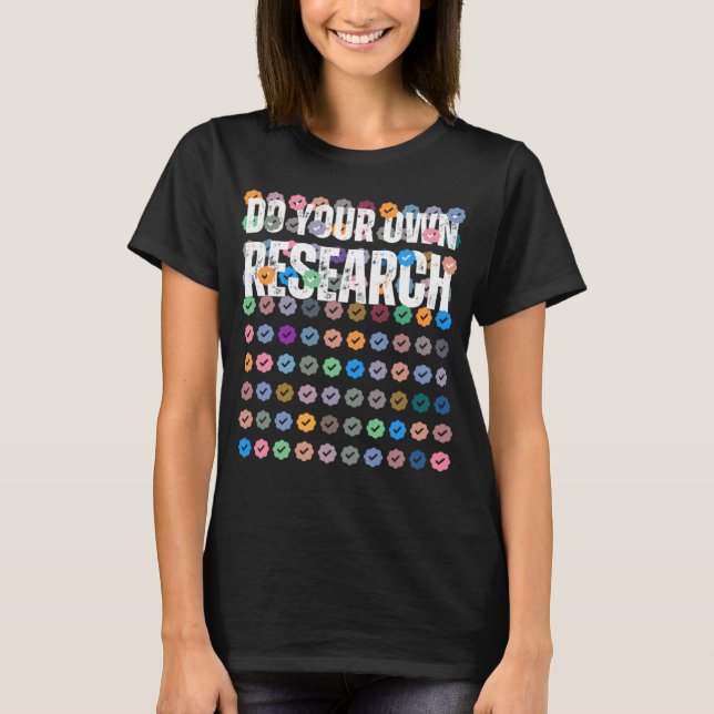 Do Your Own Research DYOR Checks NFT Crypto NFTs V T-Shirt (Front)