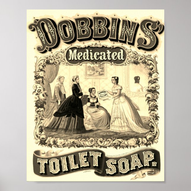 Dobbins Medicated Toilet Soap Advertisement Poster (Front)