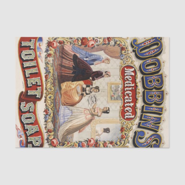 Dobbins' medicated toilet soap tissue paper (Front)