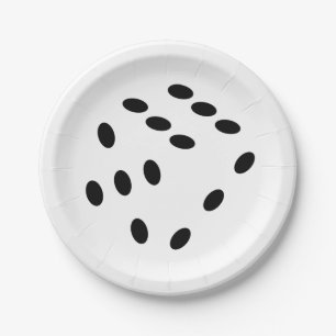 Dobble stone, dice. Gambling, gambling, money Paper Plate