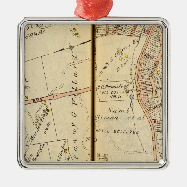 Dobbs Ferry, New York Metal Tree Decoration (Front)