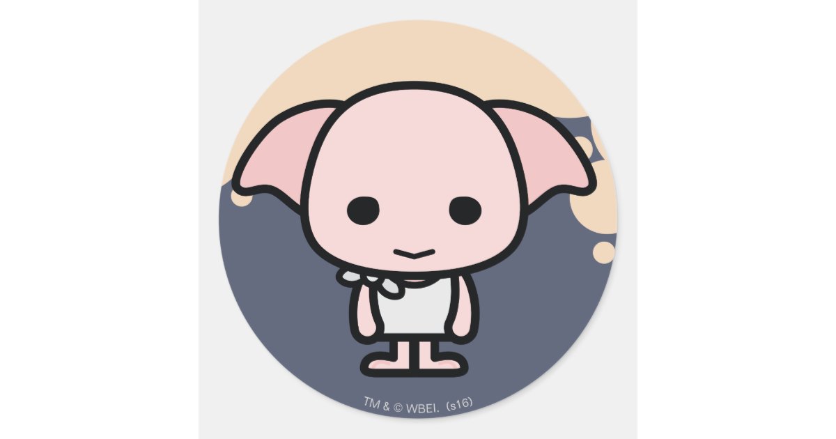 Dobby Cartoon Character Art Classic Round Sticker | Zazzle.co.uk