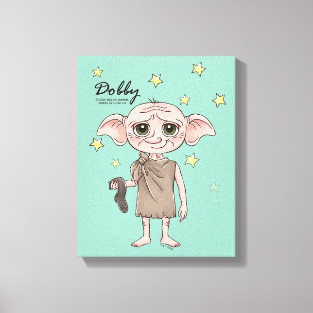 Dobby Watercolor Character Art Canvas Print (Front)