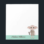 Dobby Watercolor Character Art Notepad<br><div class="desc">Celebrate one of the wizarding world’s most beloved characters with this adorable Dobby illustration. Featuring the loyal house-elf holding his iconic sock, this charming artwork captures Dobby’s big-hearted spirit, wide-eyed innocence, and unforgettable bravery. Rendered in a soft, storybook-inspired style with warm, gentle details, the design highlights Dobby’s expressive eyes and...</div>