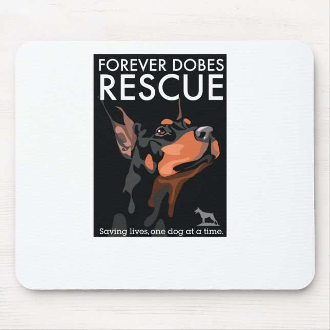 dobe-black-rectangle mouse mat (Front)