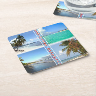 DOBeach - Sea View - Panorama Square Paper Coaster