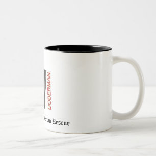 doberman84, North Coast Doberman Rescue Two-Tone Coffee Mug