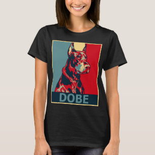 Doberman Aesthetic Dog Portrait Dobe Hope style T- T-Shirt