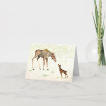 Doberman and Moose Card