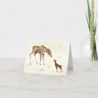 Doberman and Moose Card
