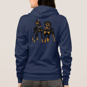 doberman and rottweiler hoodie