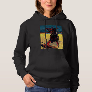Doberman At The Beach 820 Hoodie