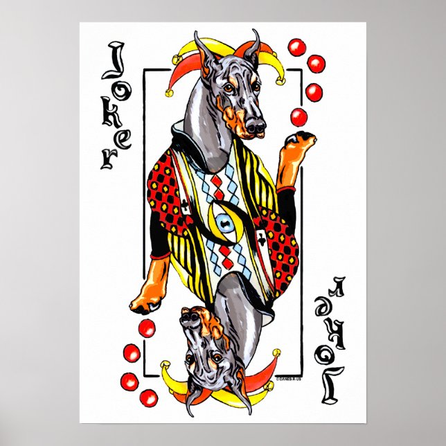 Doberman Black Joker Poster (Front)