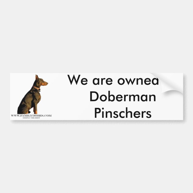 doberman bumper sticker (Front)