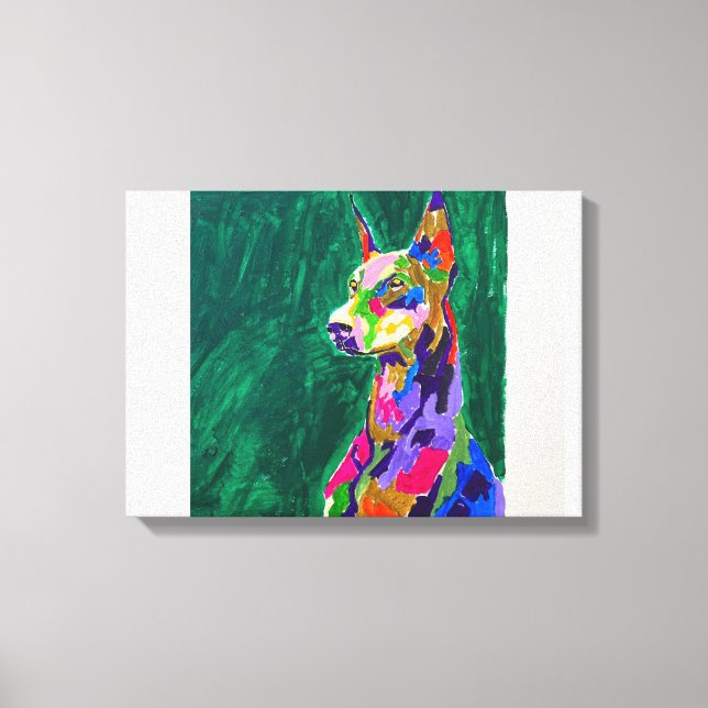 Doberman Canvas Print (Front)