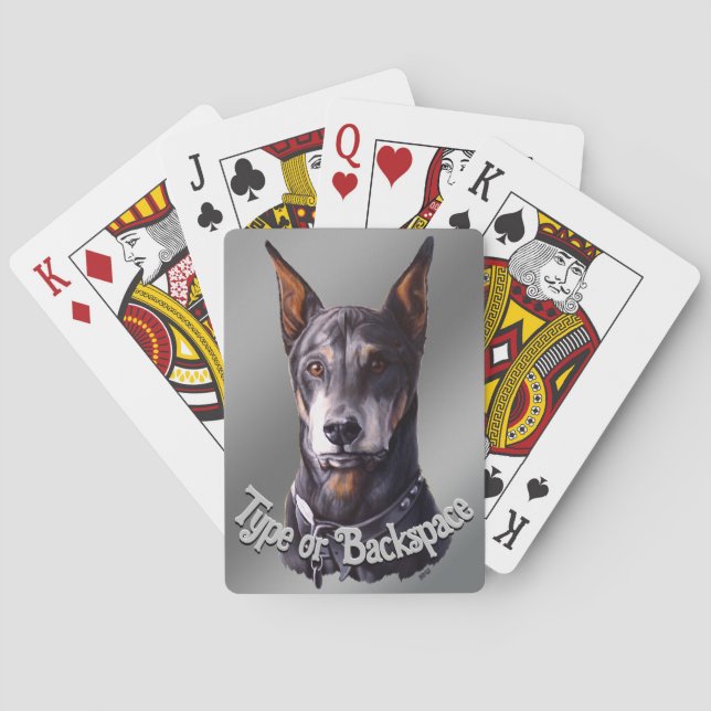 Doberman Cards Doberman Pinscher Playing Cards (Back)