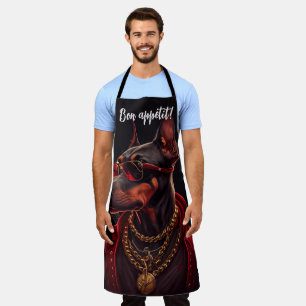 Doberman charm  apron