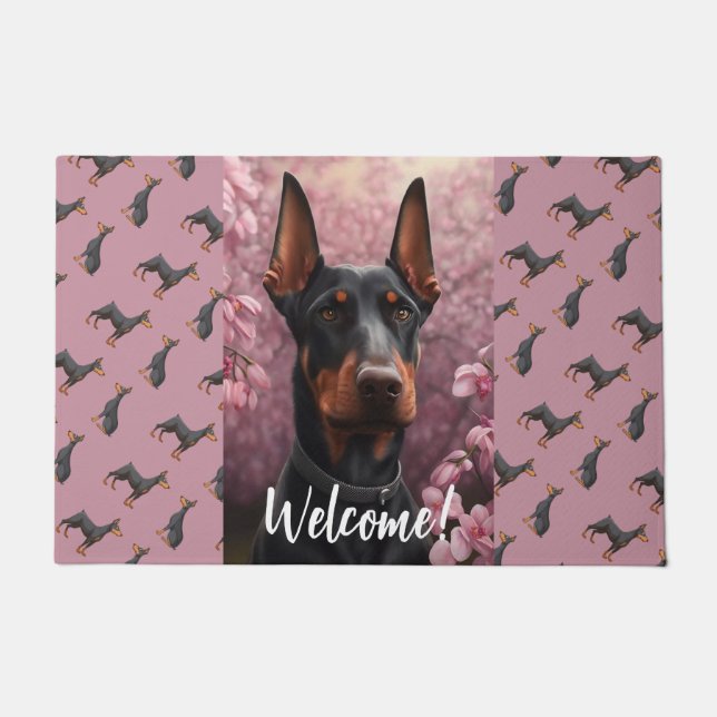 Doberman charm  doormat (Front)