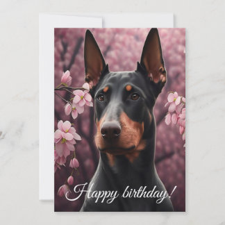 Doberman charm.  holiday card
