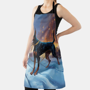 Doberman Christmas Festive Season Apron
