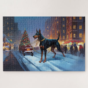 Doberman Christmas Festive Season Jigsaw Puzzle